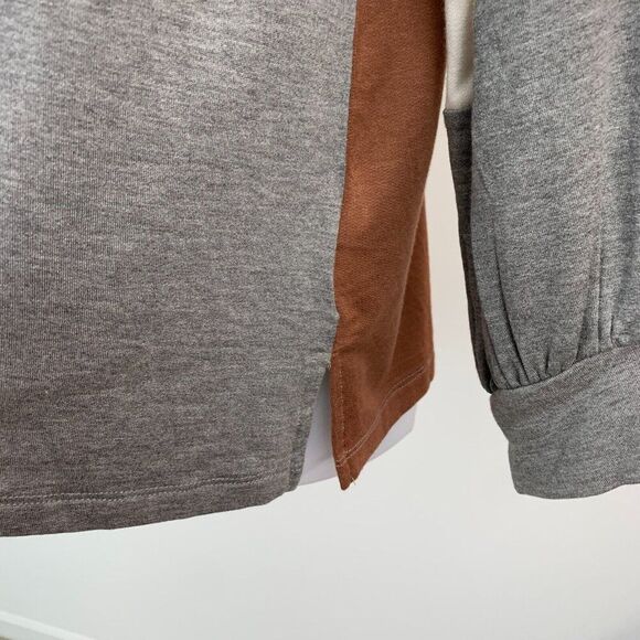 Maurices Rugby Henly Tee sz 1X Plus Shirt Colorblock Long Sleeve New NWT - Picture 3 of 7